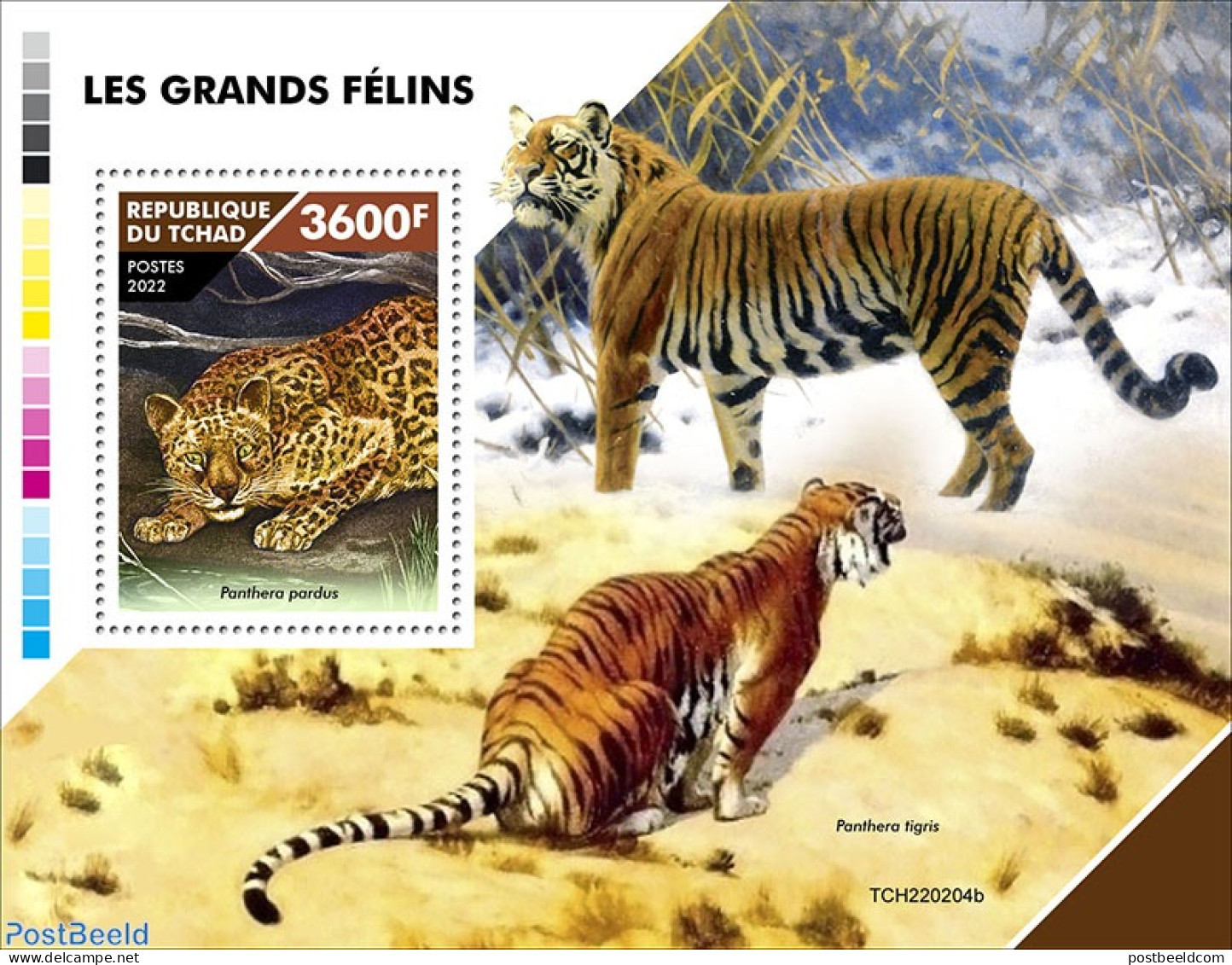 Chad 2022 Big Cats, Mint NH, Nature - Cat Family - Autres & Non Classés