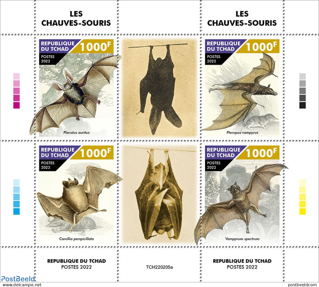 Chad 2022 Bats, Mint NH, Nature - Bats - Autres & Non Classés