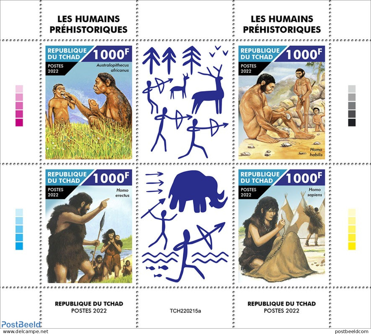 Chad 2022 Prehistoric Humans, Mint NH, Nature - Prehistory - Autres & Non Classés