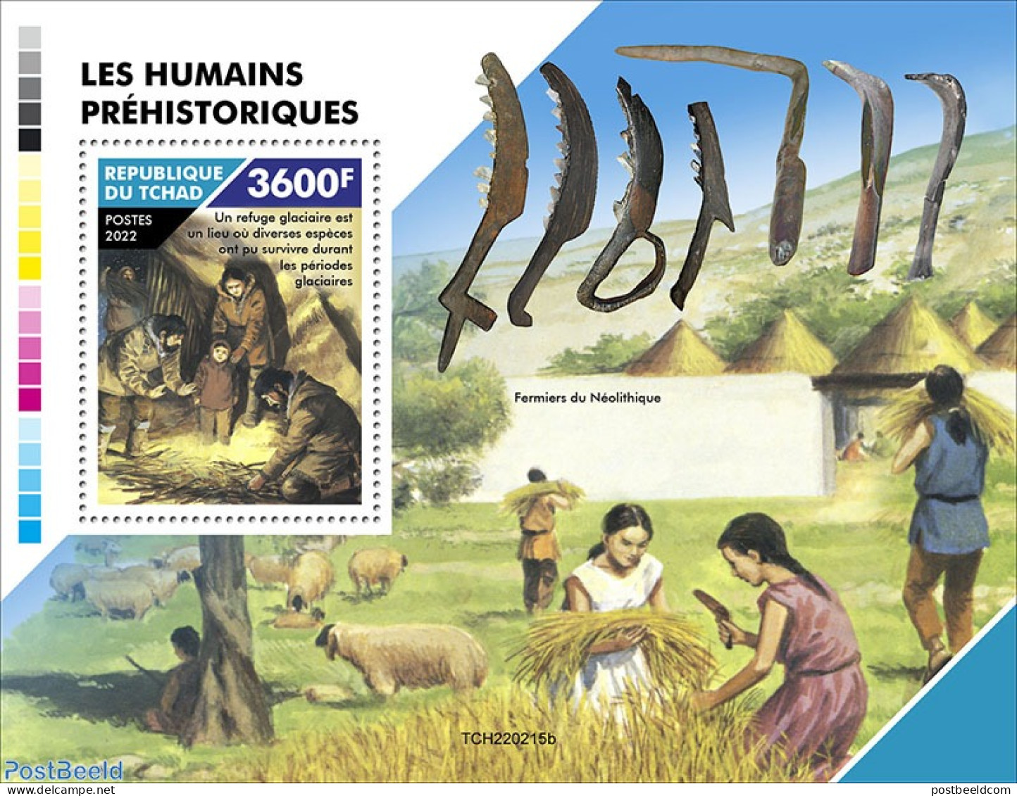 Chad 2022 Prehistoric Humans, Mint NH, Nature - Prehistory - Other & Unclassified