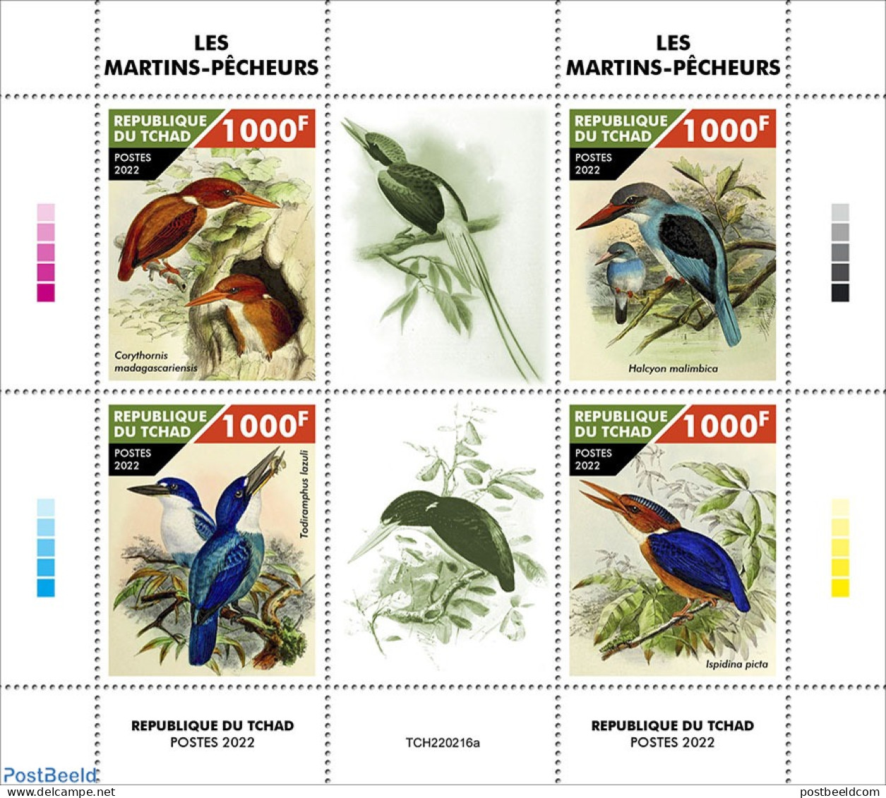 Chad 2022 Kingfishers, Mint NH, Nature - Kingfishers - Other & Unclassified