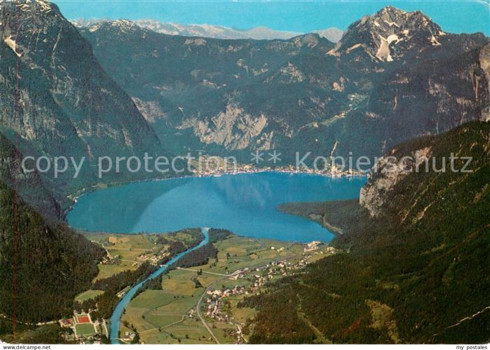 73793230 Obertraun AT Fliegeraufnahme Mit Hallstatt Und Plassen  - Andere & Zonder Classificatie