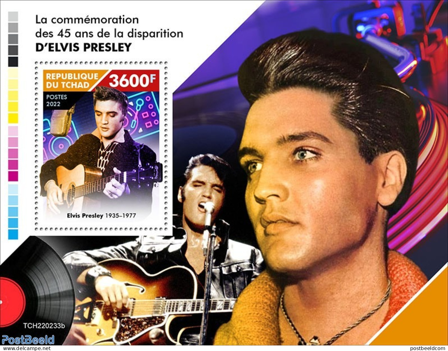 Chad 2022 45th Memorial Anniversary Of Elvis Presley, Mint NH, Performance Art - Elvis Presley - Music - Andere & Zonder Classificatie