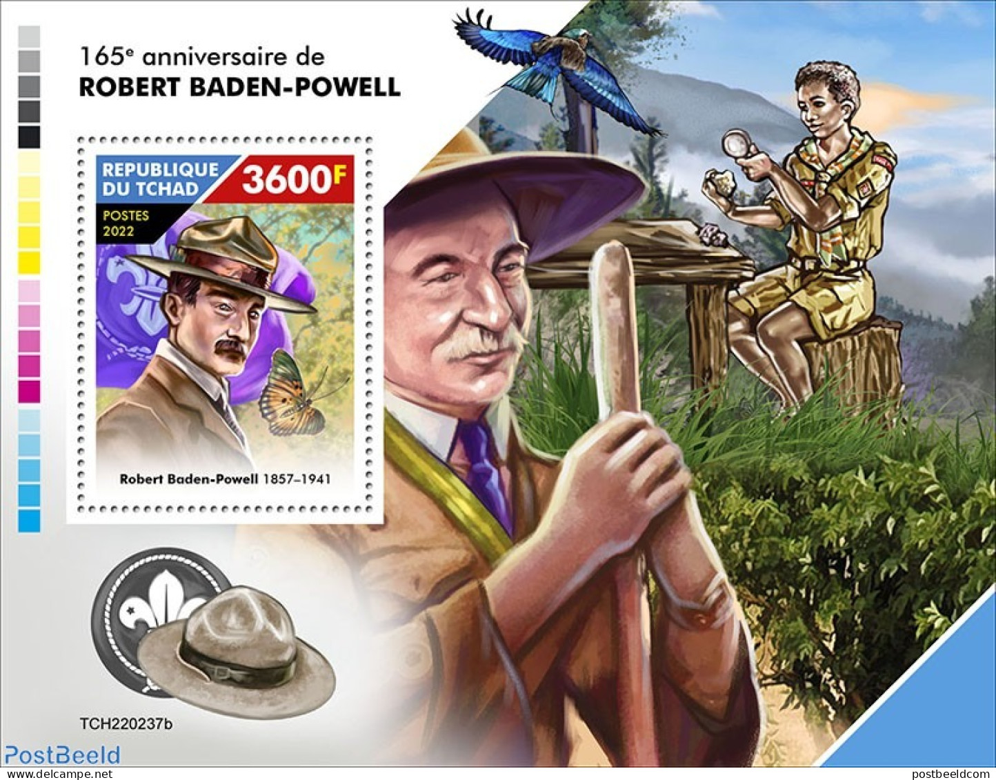 Chad 2022 165th Anniversary Of Robert Baden-Powell, Mint NH, History - Nature - Sport - Geology - Bird Life Org. - Bir.. - Altri & Non Classificati