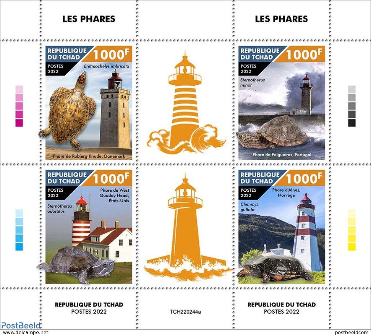 Chad 2022 Lighthouses, Mint NH, Nature - Sport - Various - Turtles - Mountains & Mountain Climbing - Lighthouses & Saf.. - Autres & Non Classés