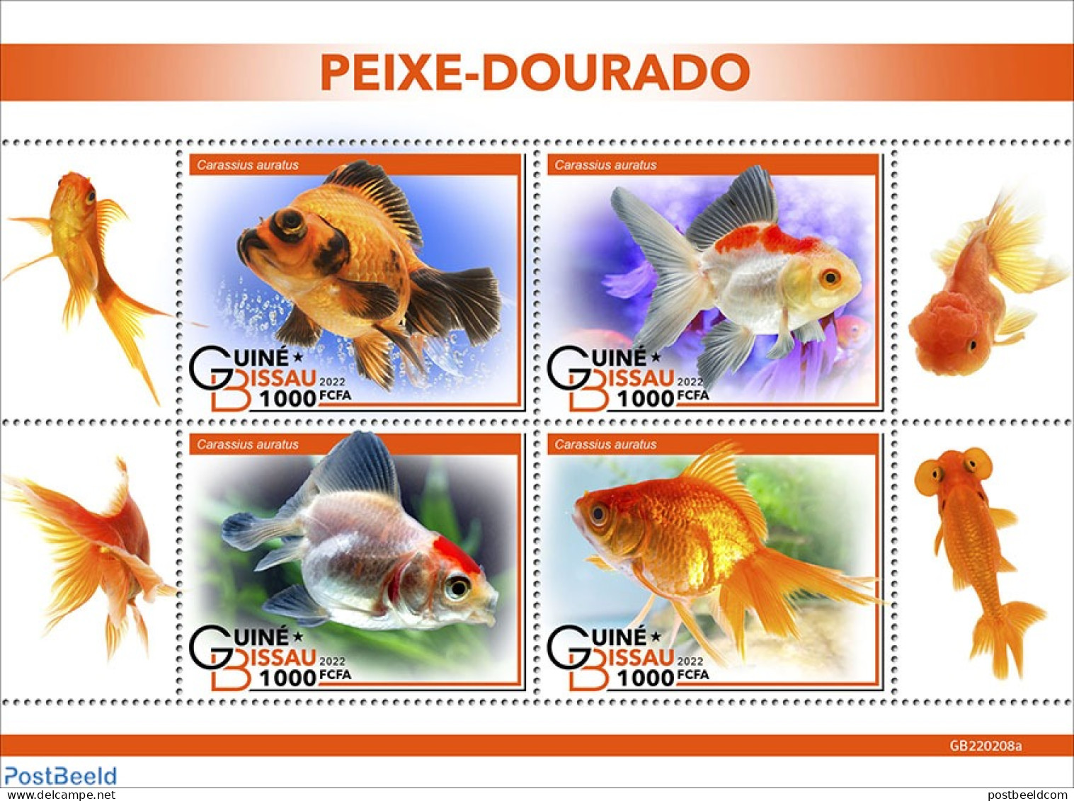 Guinea Bissau 2022 Goldfish, Mint NH, Nature - Fish - Vissen