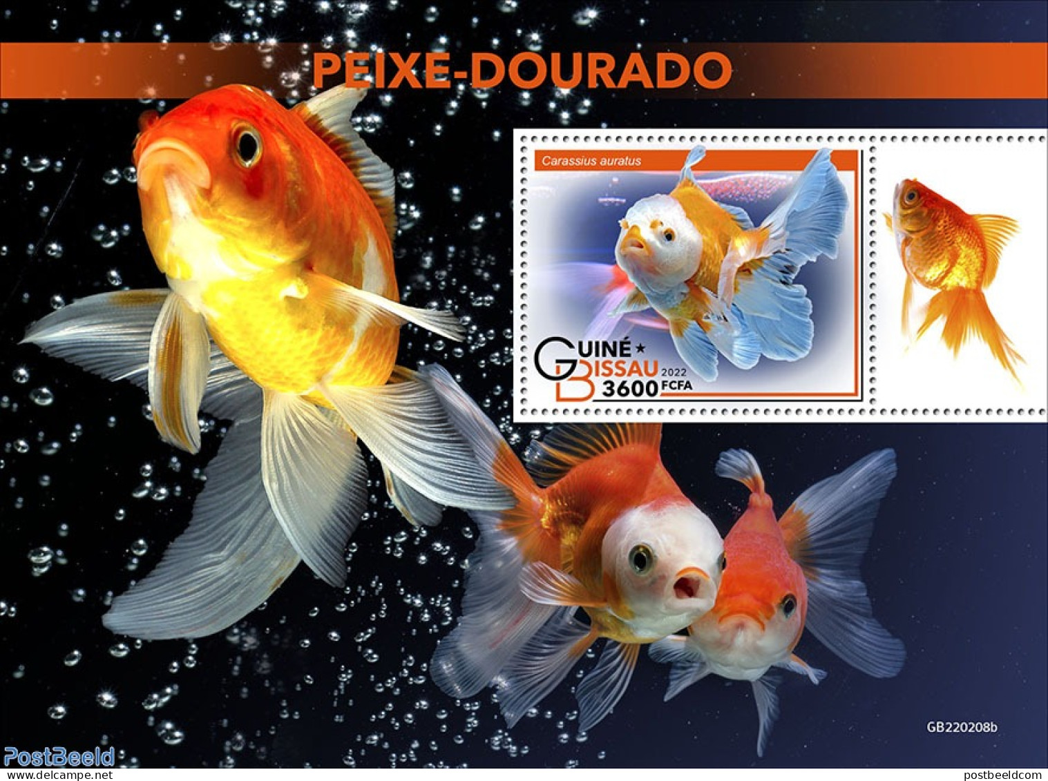 Guinea Bissau 2022 Goldfish, Mint NH, Nature - Fish - Peces