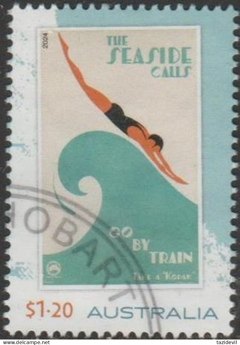 AUSTRALIA - USED 2024 $1.20 Gert Sellheim Travel Posters - The Seaside Calls - Used Stamps