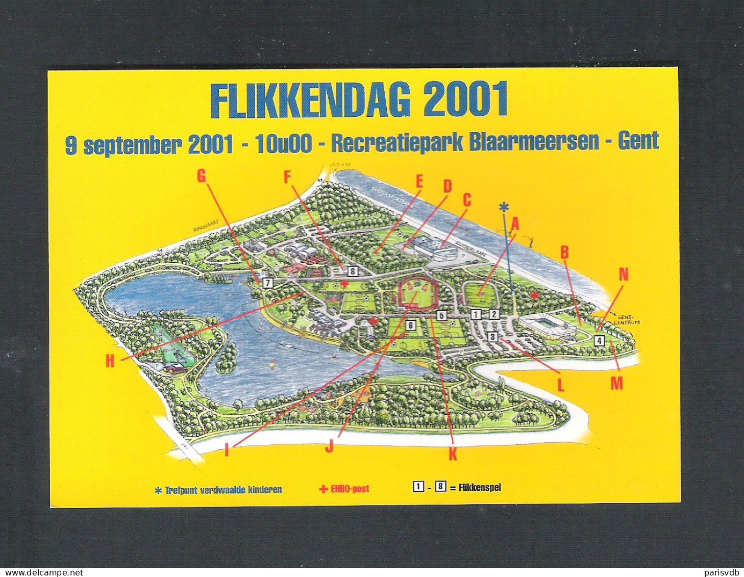 TV 1 FLIKKEN - FLIKKENDAG 2001 - BLAARMEERSEN- GENT    (FOTOKAART)   (13.543) - Artistas