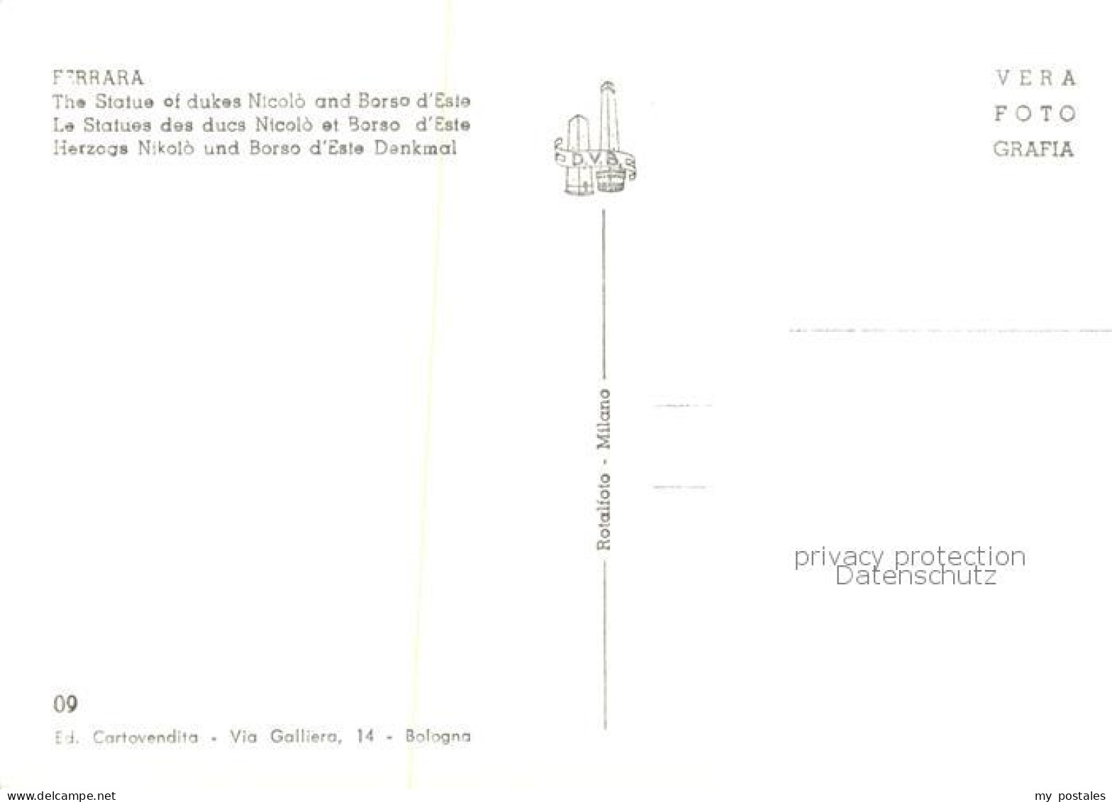 73793193 Ferrara IT Statua Dei Duchi Nicolo E Borso D Este - Andere & Zonder Classificatie