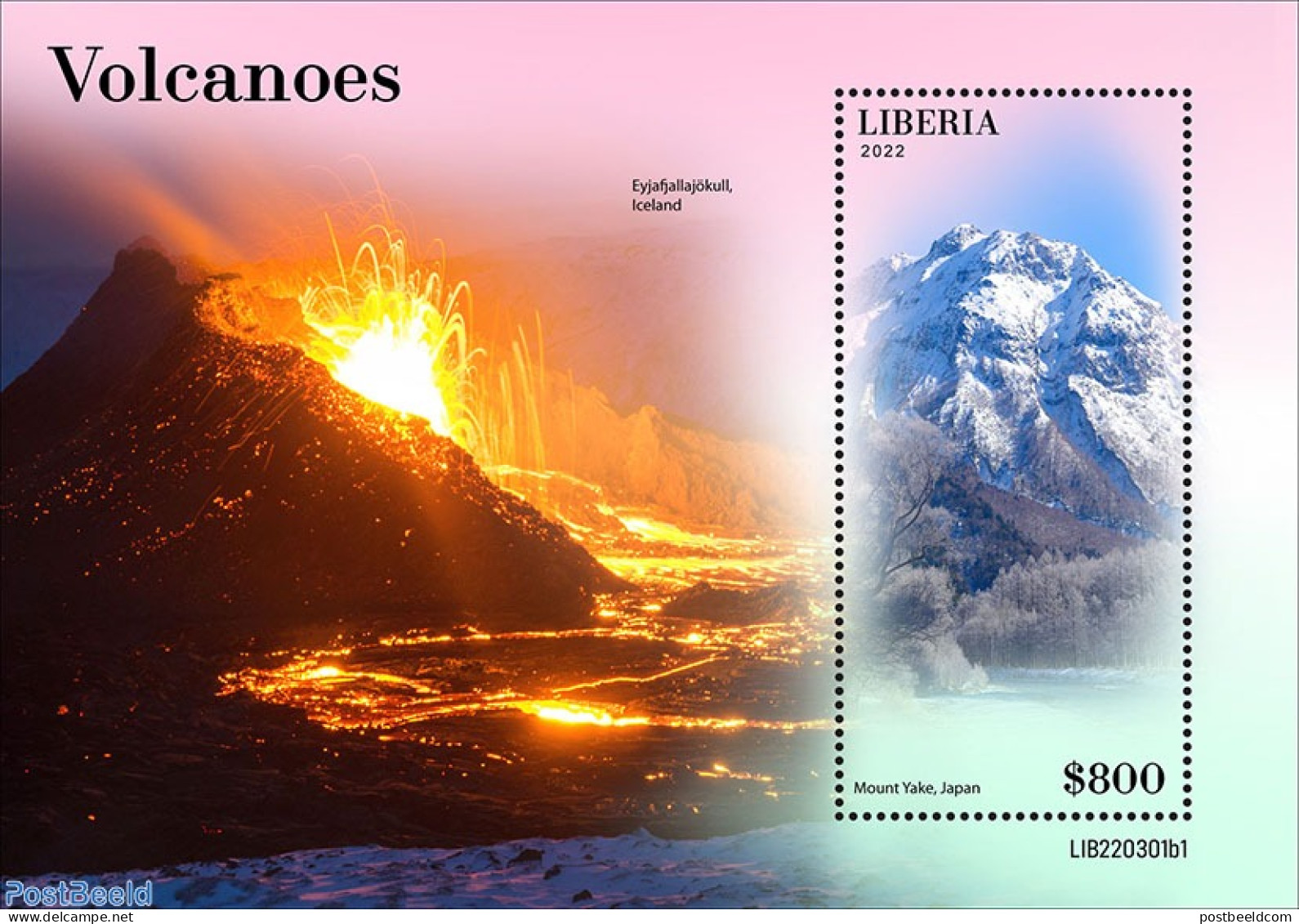 Liberia 2022 Volcanoes, Mint NH, Sport - Mountains & Mountain Climbing - Climbing