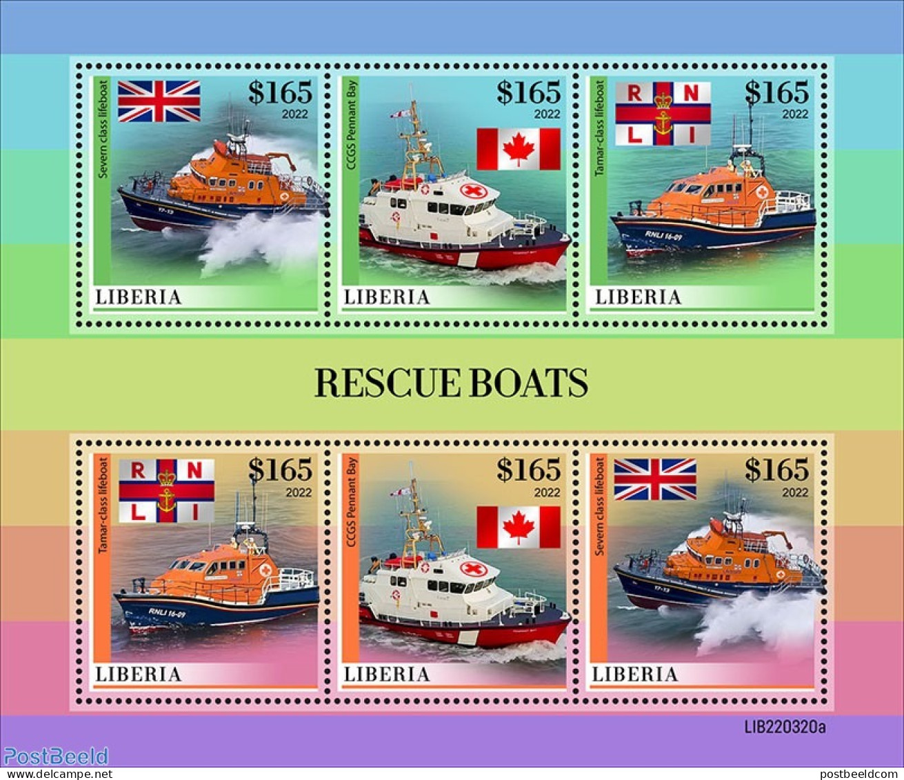 Liberia 2022 Rescue Boats, Mint NH, Health - Transport - Red Cross - Ships And Boats - Rotes Kreuz