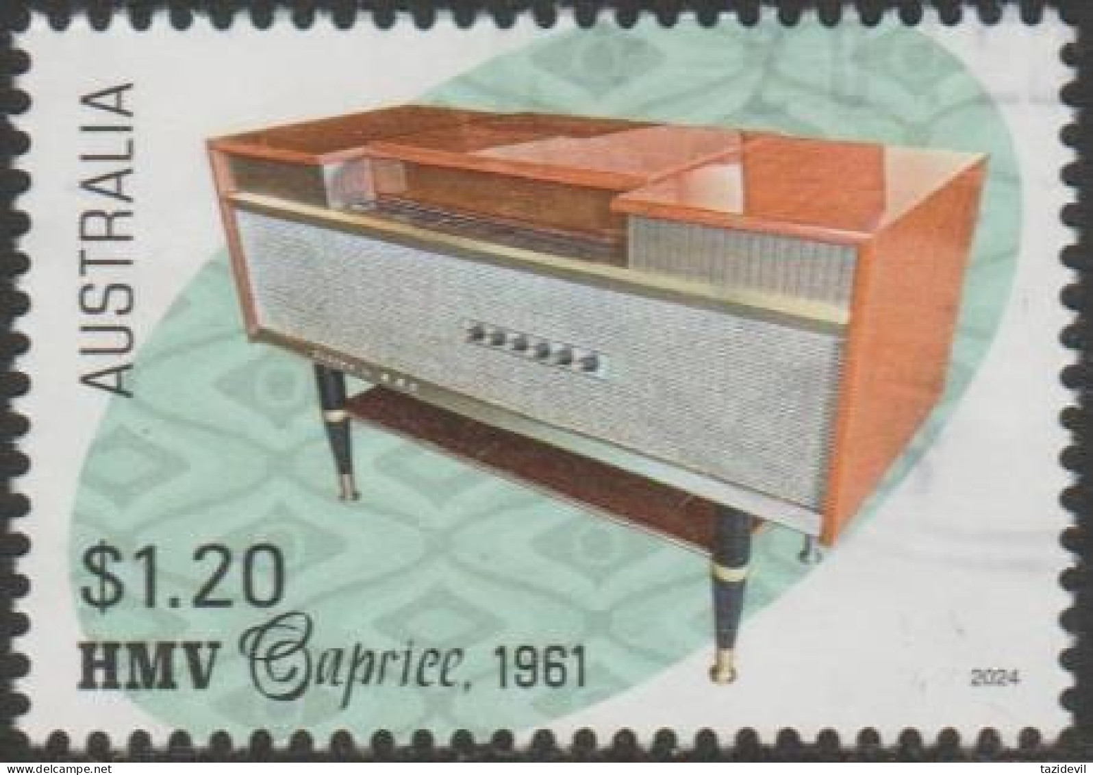 AUSTRALIA - USED 2024 $1.20 Retro Radio - HMV Caprice 1961 - Usati