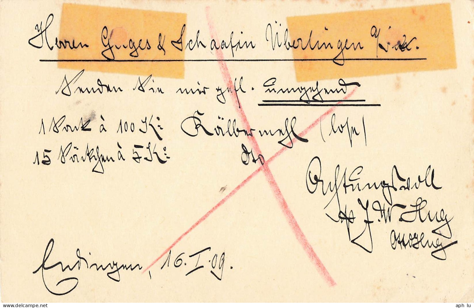 Bahnpost (Ambulant; R.P.O./T.P.O.) Riegel-Breisach (ZA2510) - Briefe U. Dokumente
