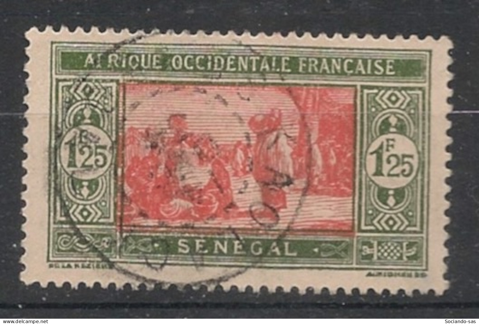 SENEGAL - 1927-33 - N°YT. 107A - Marché 1f25 Olive Et Orange - Oblitéré / Used - Gebraucht