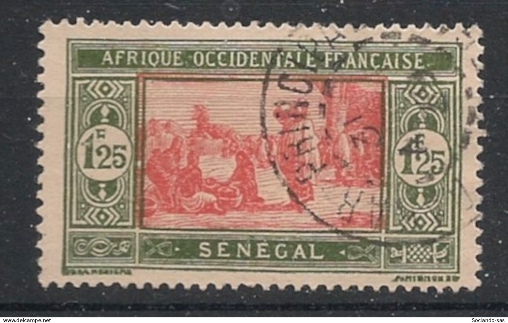 SENEGAL - 1927-33 - N°YT. 107A - Marché 1f25 Olive Et Orange - Oblitéré / Used - Oblitérés