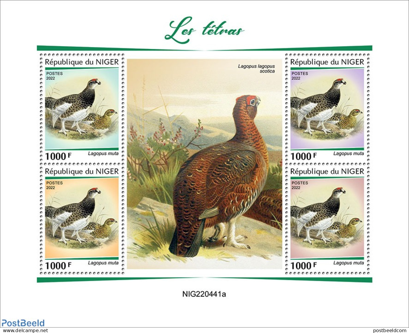 Niger 2022 Grouse, Mint NH, Nature - Birds - Niger (1960-...)