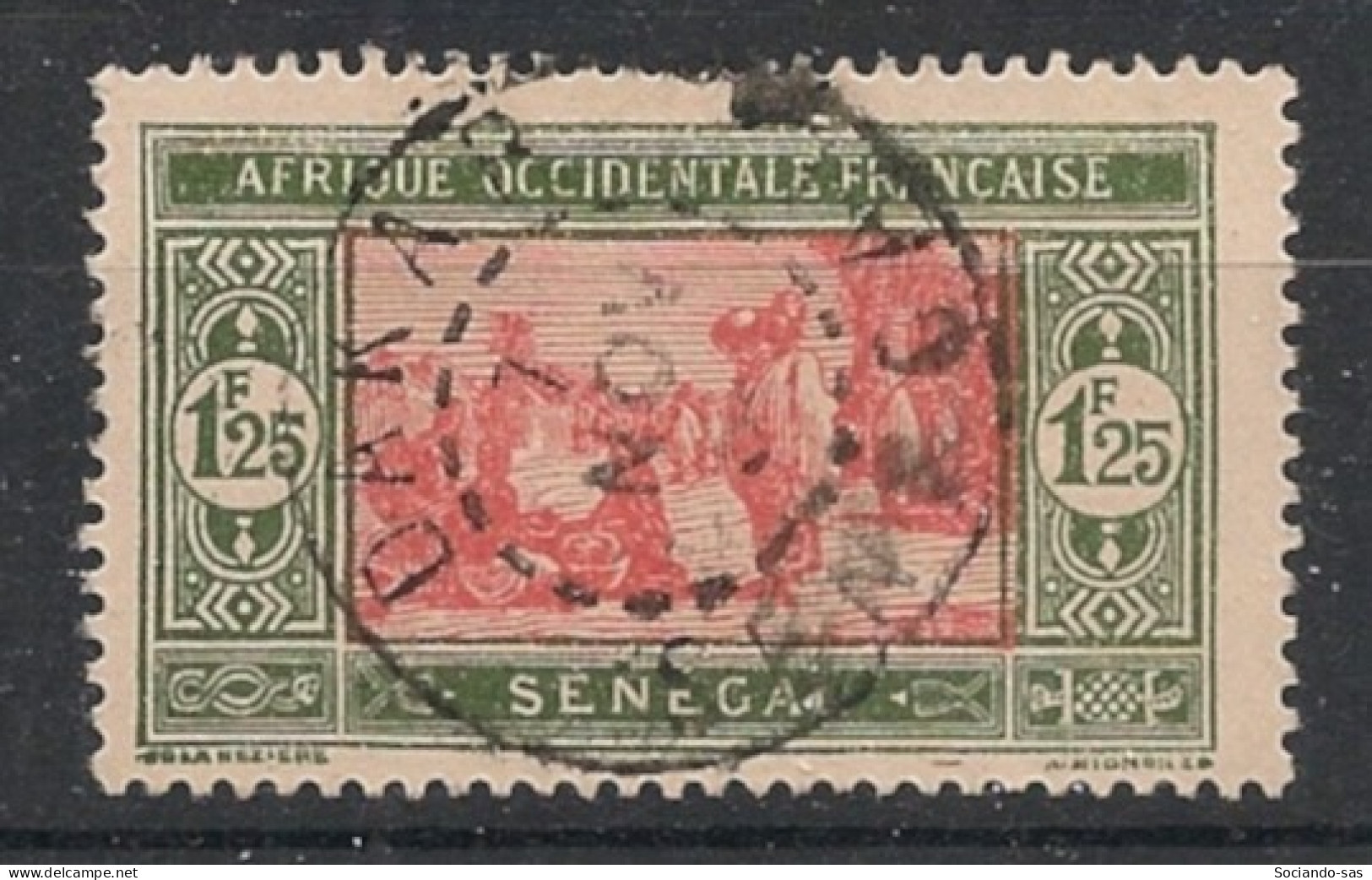 SENEGAL - 1927-33 - N°YT. 107A - Marché 1f25 Olive Et Orange - Oblitéré / Used - Usados