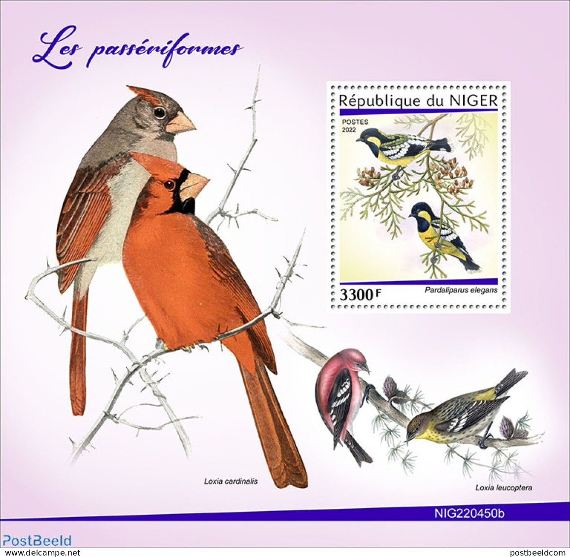 Niger 2022 Passerines, Mint NH, Nature - Birds - Niger (1960-...)