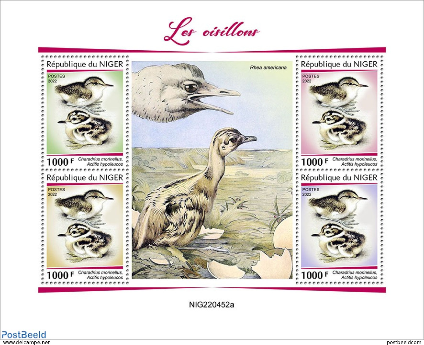 Niger 2022 Baby Birds, Mint NH, Nature - Birds - Niger (1960-...)