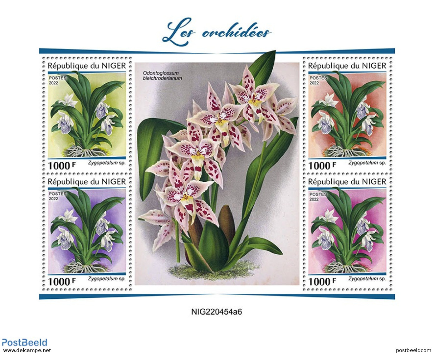 Niger 2022 Orchids, Mint NH, Nature - Orchids - Niger (1960-...)