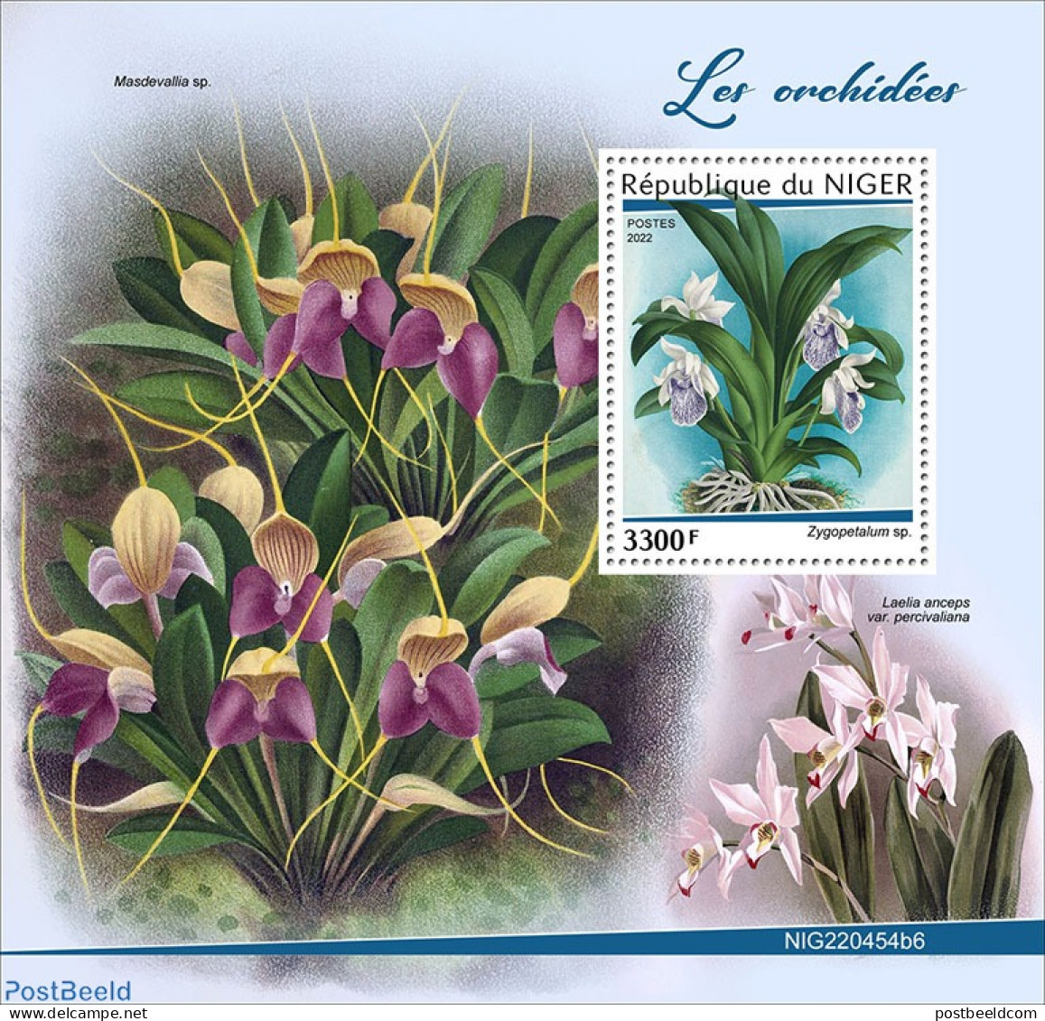 Niger 2022 Orchids, Mint NH, Nature - Orchids - Niger (1960-...)