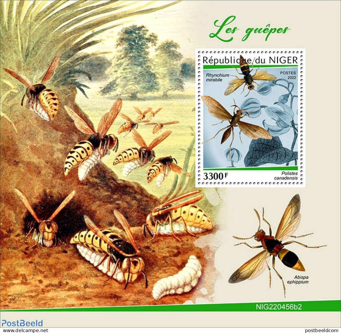 Niger 2022 Wasps, Mint NH, Nature - Insects - Niger (1960-...)