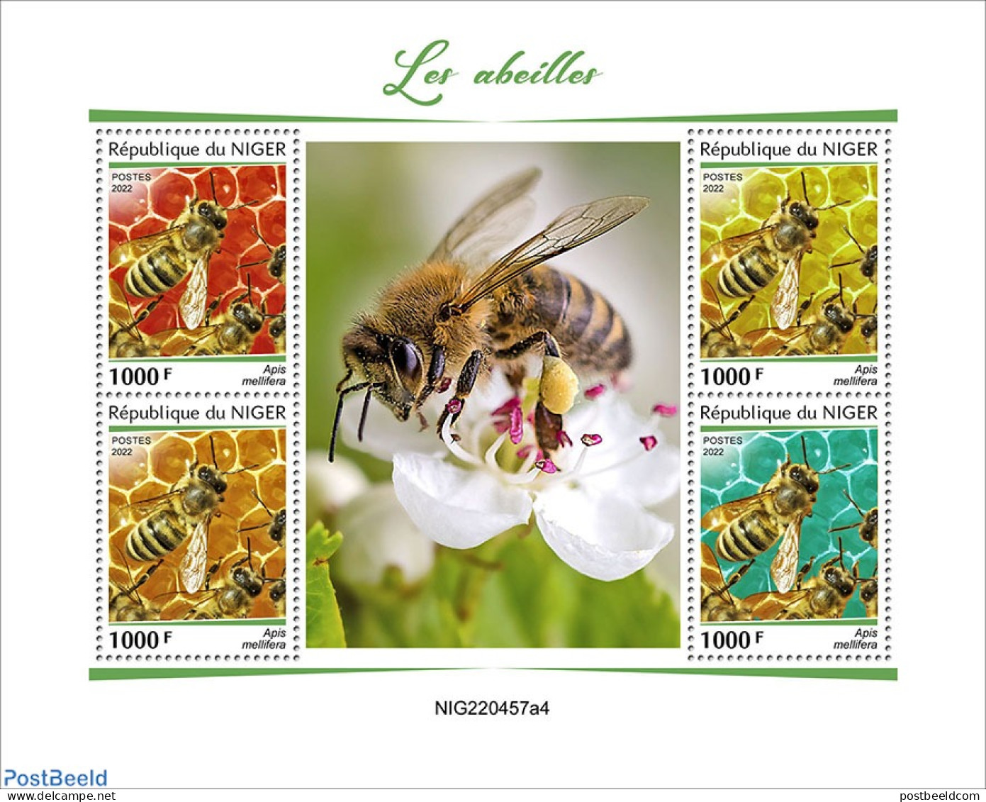 Niger 2022 Bees, Mint NH, Nature - Bees - Niger (1960-...)