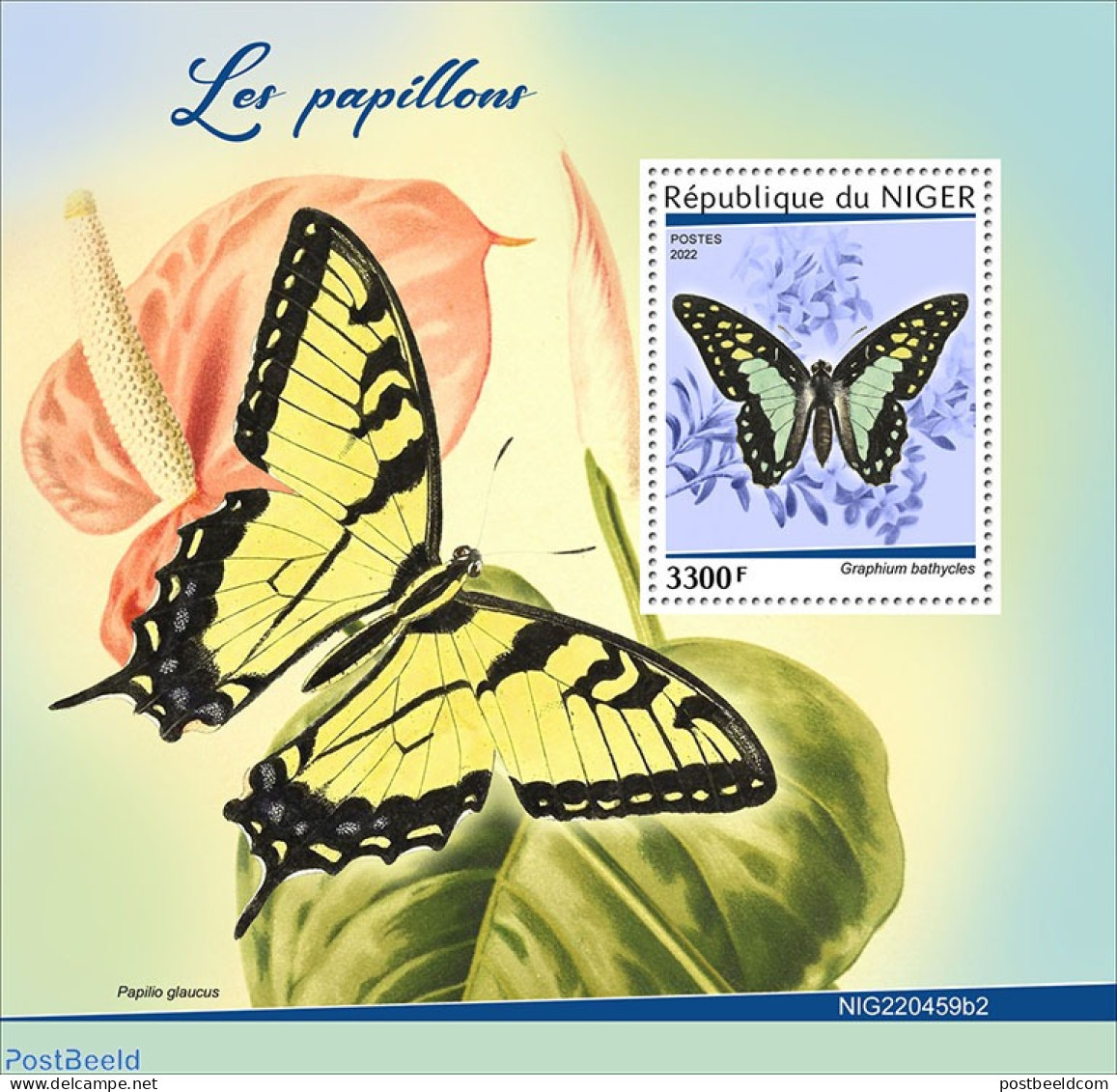 Niger 2022 Butterflies, Mint NH, Nature - Butterflies - Níger (1960-...)