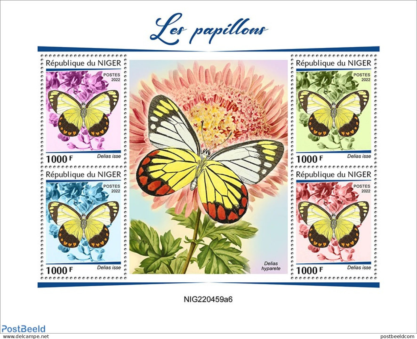 Niger 2022 Butterflies, Mint NH, Nature - Butterflies - Níger (1960-...)