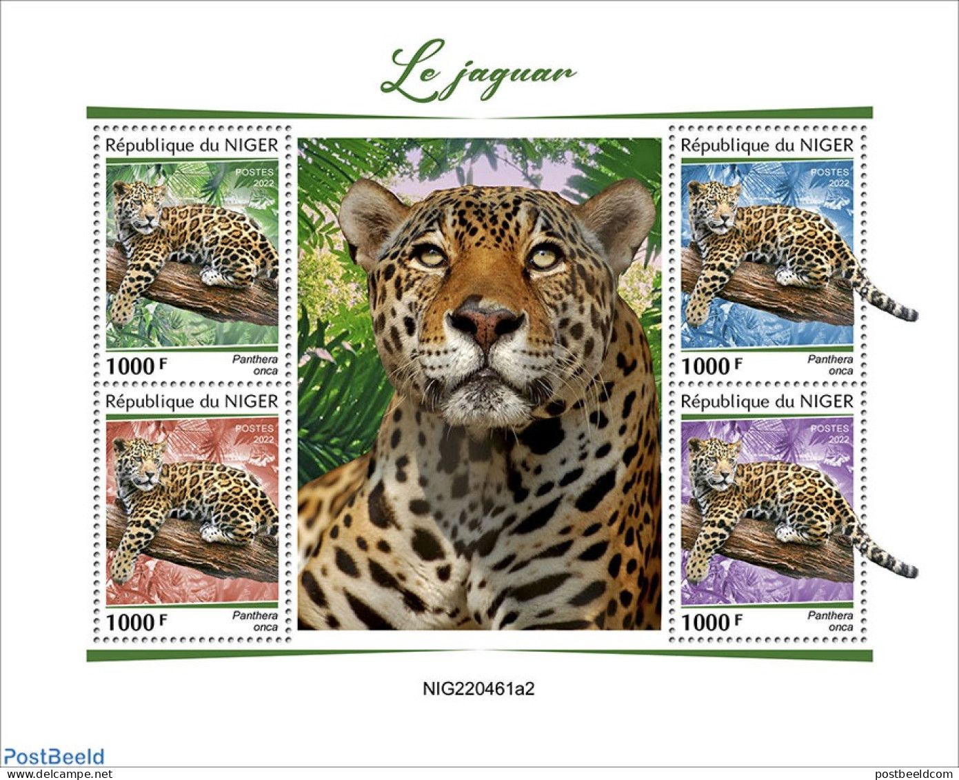 Niger 2022 Jaguars, Mint NH, Nature - Cat Family - Niger (1960-...)