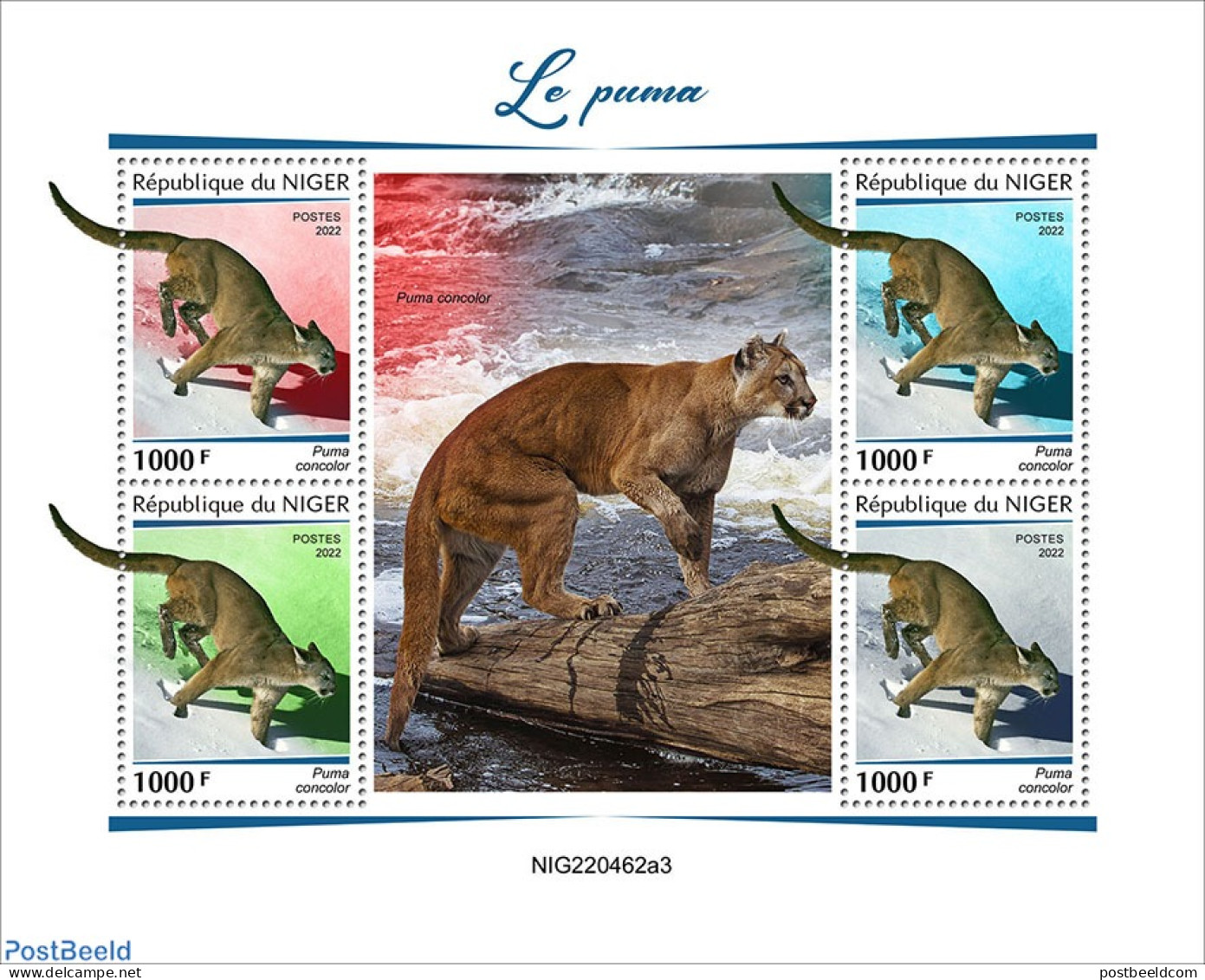 Niger 2022 Puma/Cougar, Mint NH, Nature - Cat Family - Niger (1960-...)