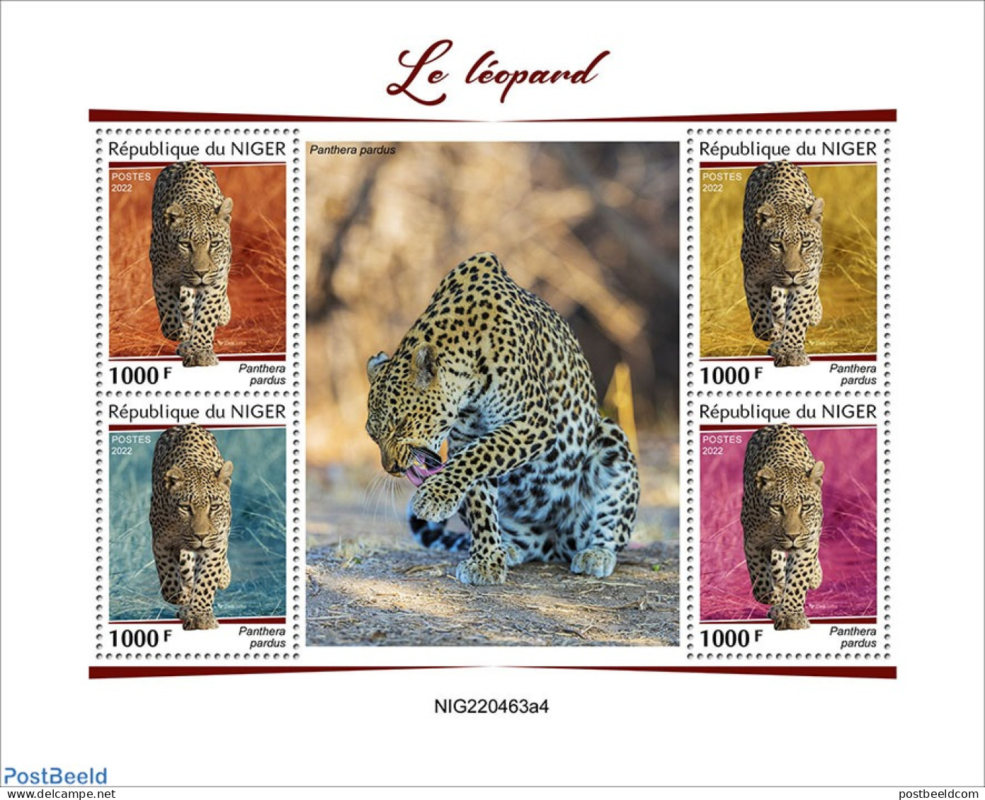 Niger 2022 Leopards, Mint NH, Nature - Cat Family - Níger (1960-...)