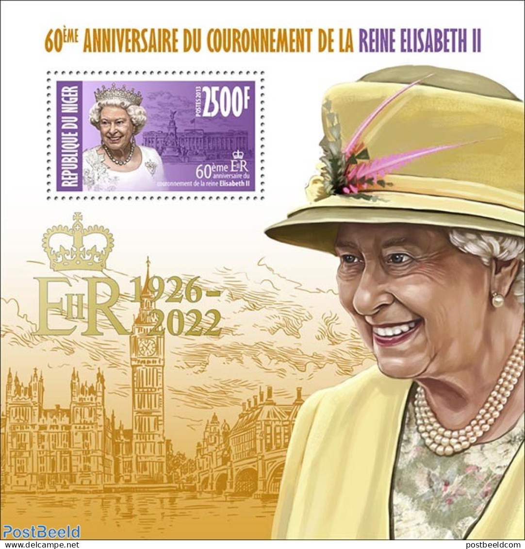 Niger 2022 60th Anniversary Of The Coronation Of Queen Elizabeth II, Mint NH, History - Kings & Queens (Royalty) - Case Reali