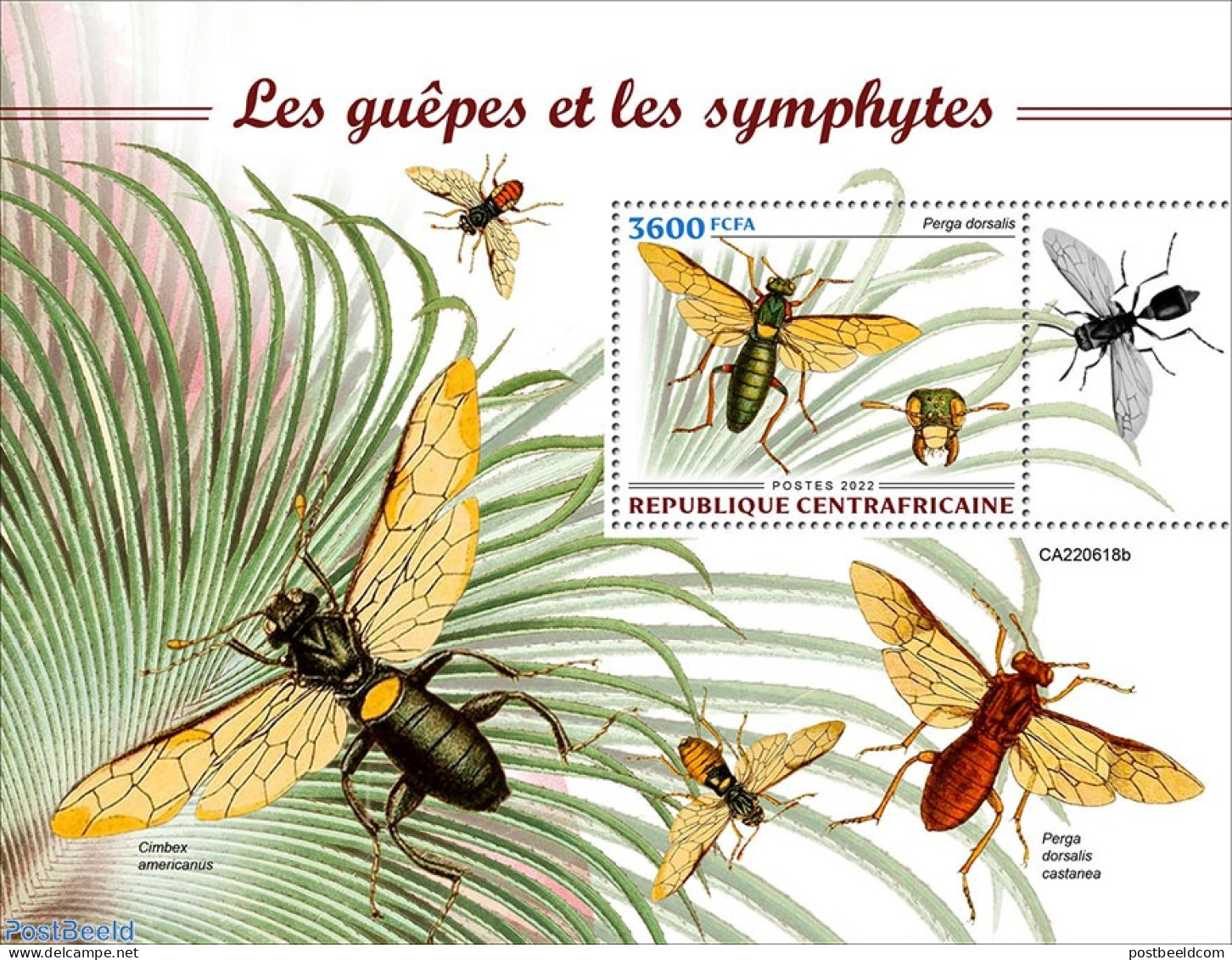 Central Africa 2022 Wasps And Sawflies, Mint NH, Nature - Insects - Central African Republic