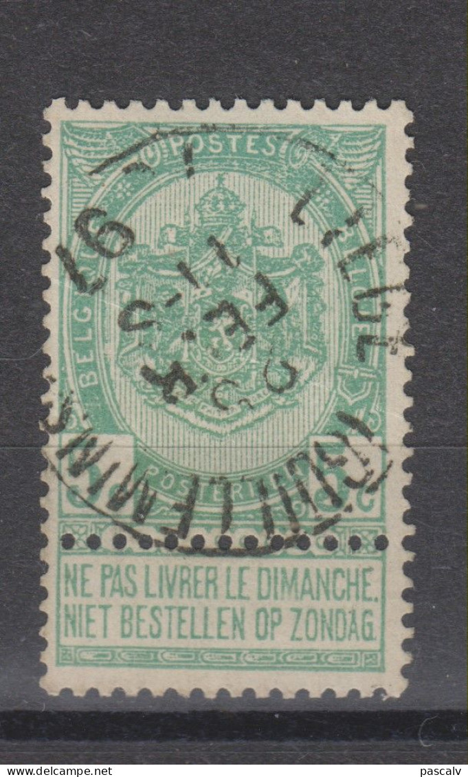 COB 56 Oblitération Centrale LIEGE (GUILLEMINS) - 1893-1907 Armoiries