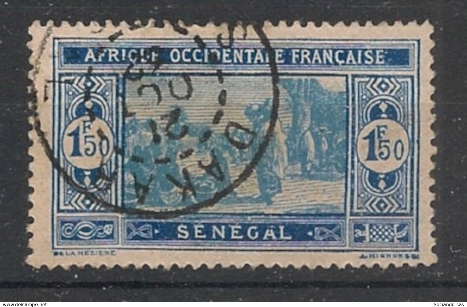 SENEGAL - 1927-33 - N°YT. 108 - Marché 1f50 Outremer - Oblitéré / Used - Usados