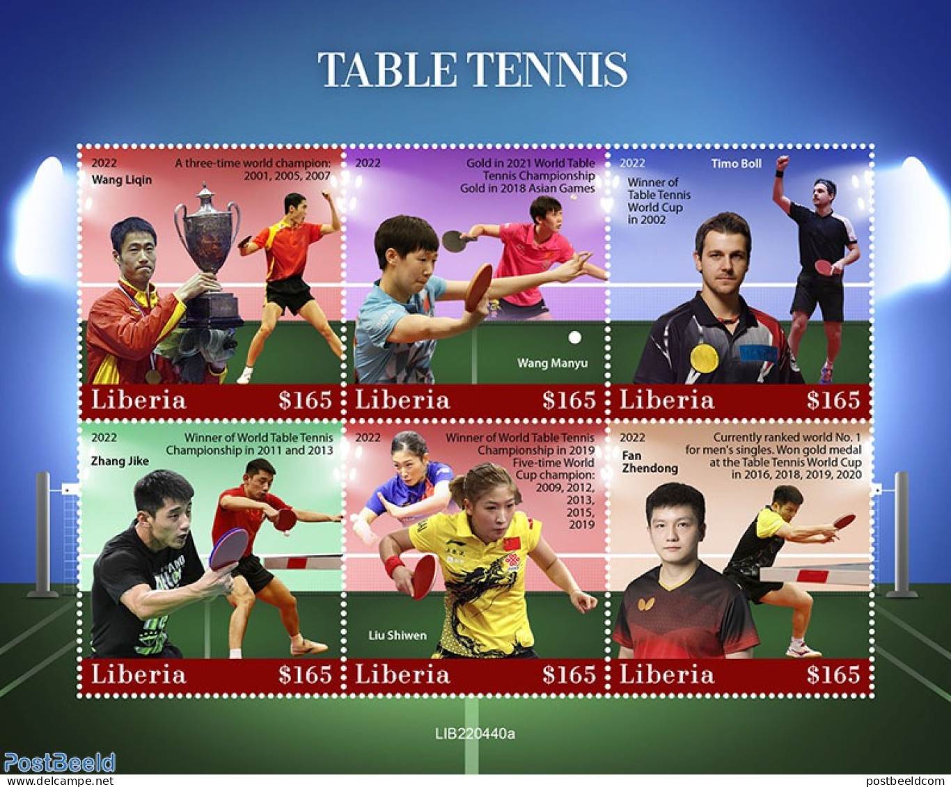 Liberia 2022 Table Tennis, Mint NH, Sport - Table Tennis - Tischtennis