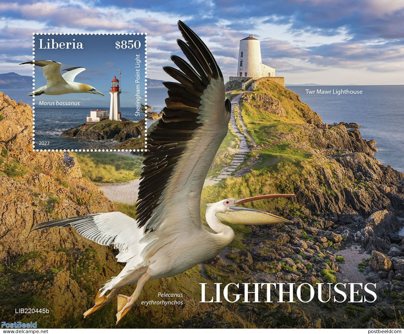 Liberia 2022 Lighthouses, Mint NH, Nature - Various - Birds - Lighthouses & Safety At Sea - Leuchttürme