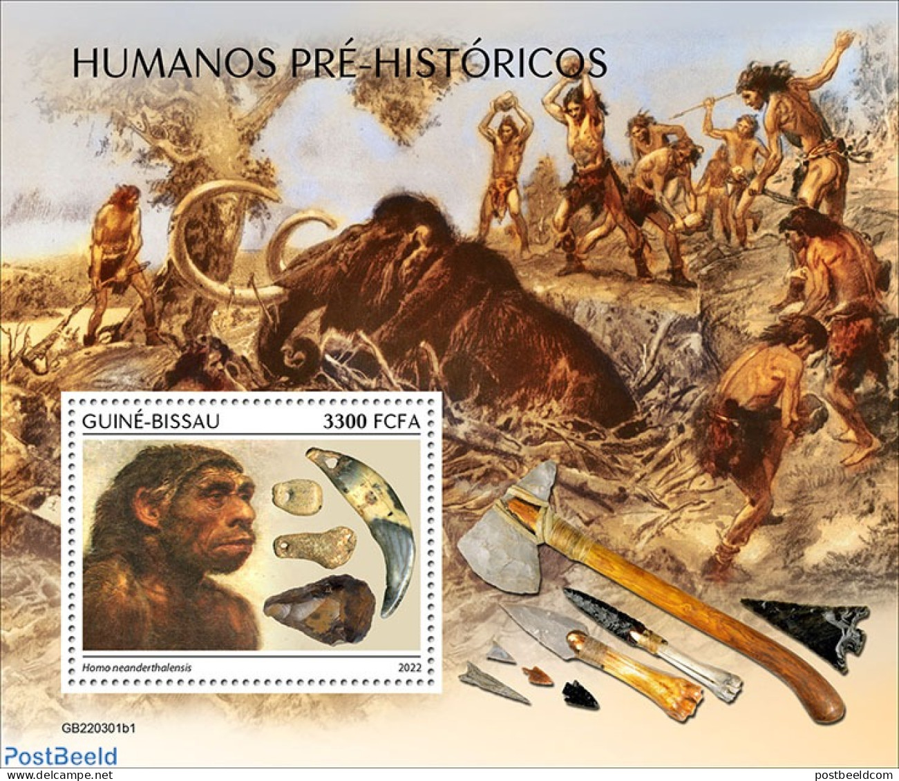 Guinea Bissau 2022 Prehistoric Humans, Mint NH, Nature - Prehistory - Guinée-Bissau