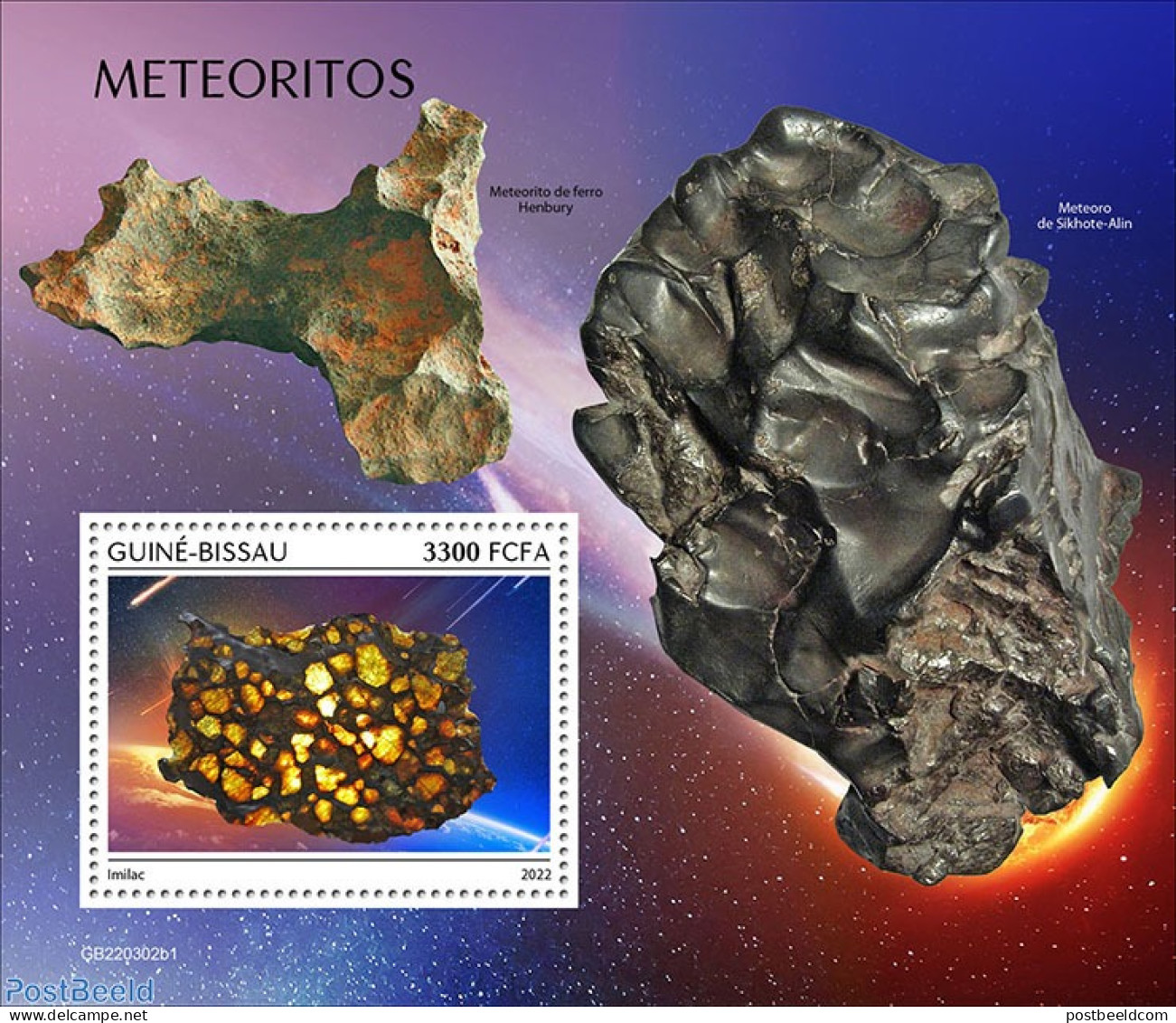 Guinea Bissau 2022 Meteorites, Mint NH, Science - Meteorology - Climat & Météorologie