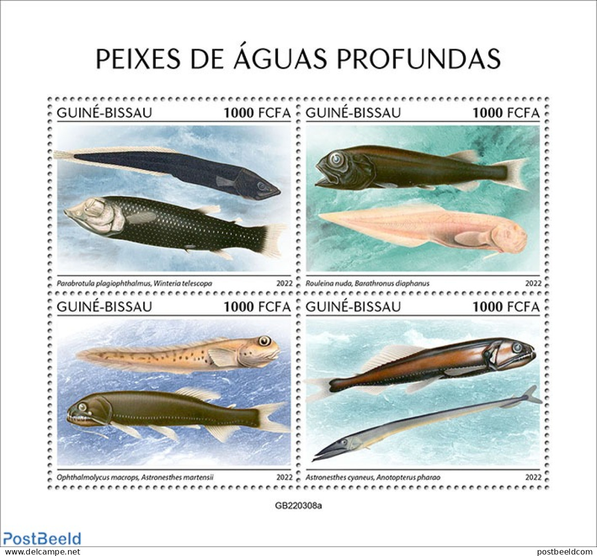 Guinea Bissau 2022 Deep-sea Fishes, Mint NH, Nature - Fish - Fische