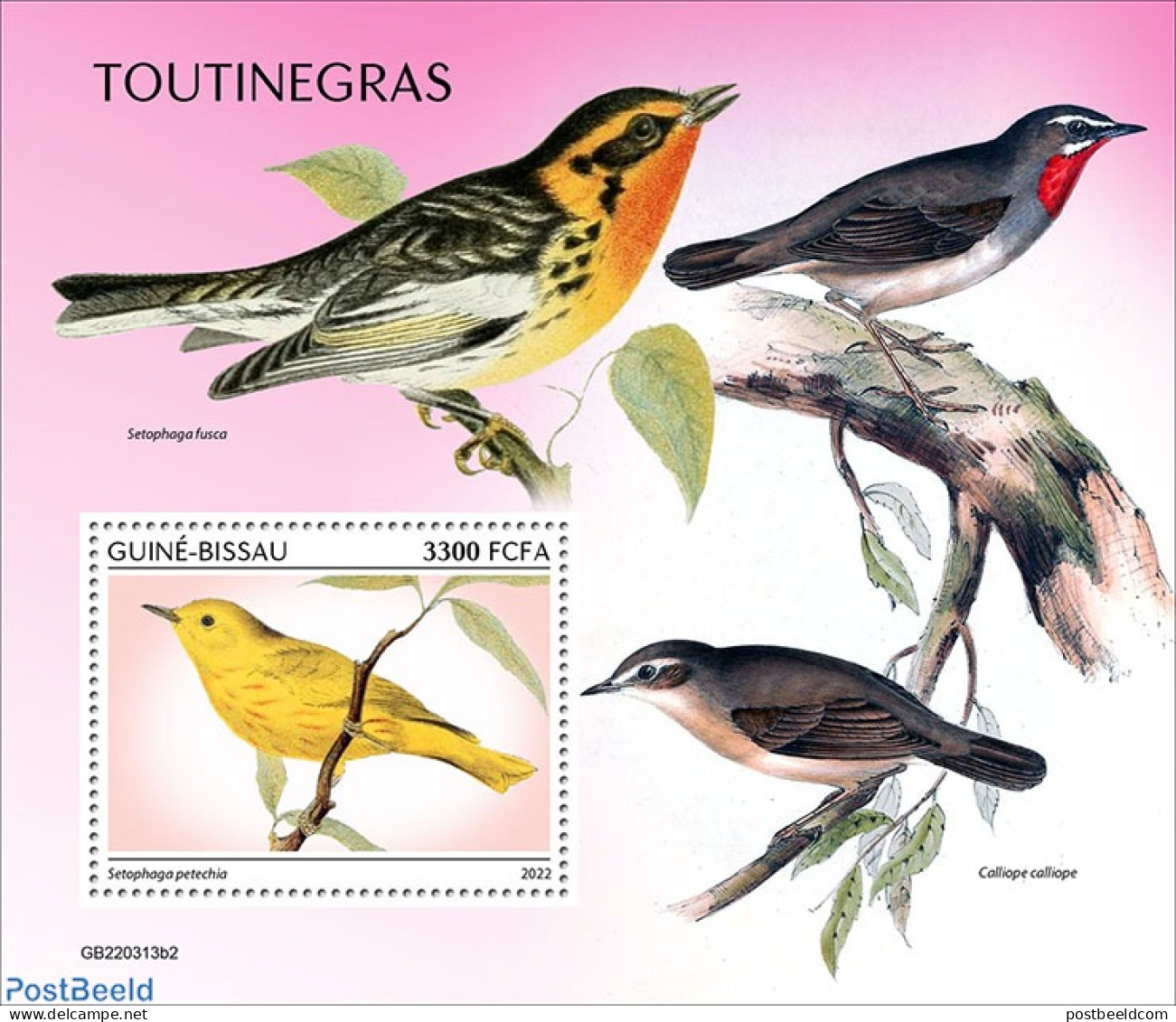 Guinea Bissau 2022 Warblers, Mint NH, Nature - Birds - Guinea-Bissau