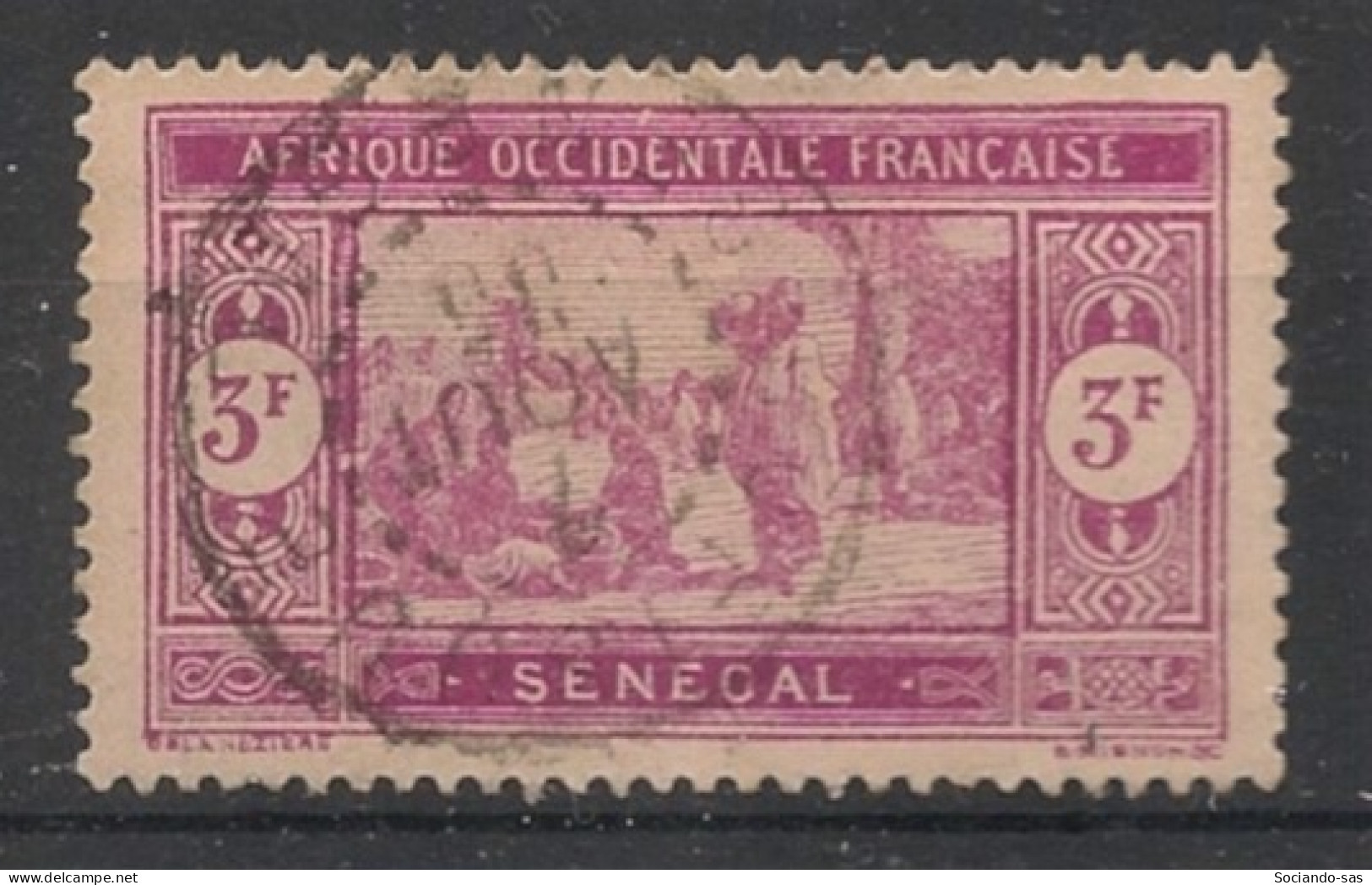 SENEGAL - 1927-33 - N°YT. 109 - Marché 3f Lilas-rose - Oblitéré / Used - Gebruikt