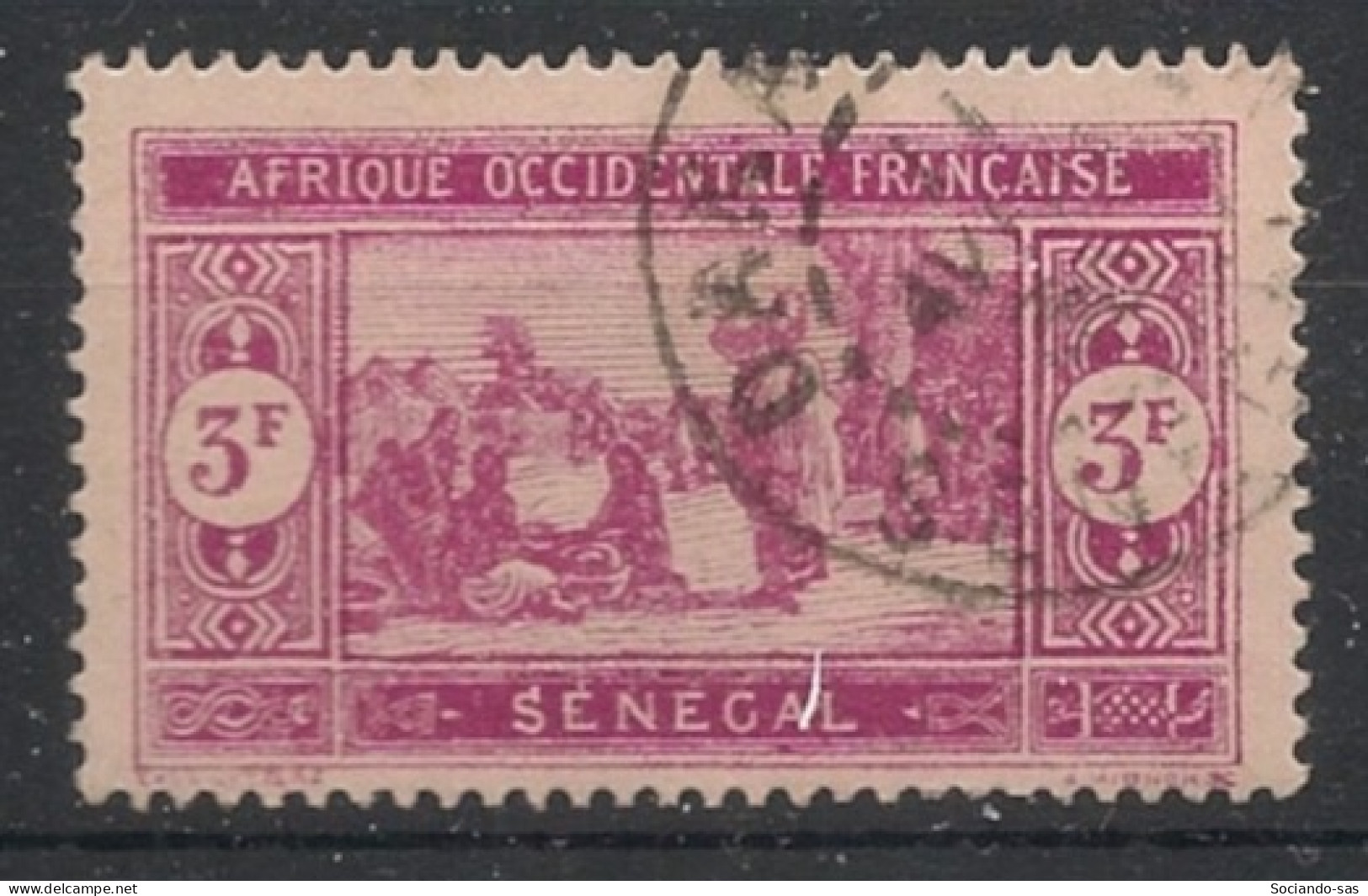SENEGAL - 1927-33 - N°YT. 109 - Marché 3f Lilas-rose - Oblitéré / Used - Oblitérés