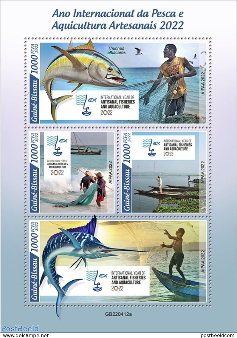 Guinea Bissau 2022 International Year Of Artisanal Fisheries And Aquaculture 2022, Mint NH, Nature - Fish - Fishing - Fische