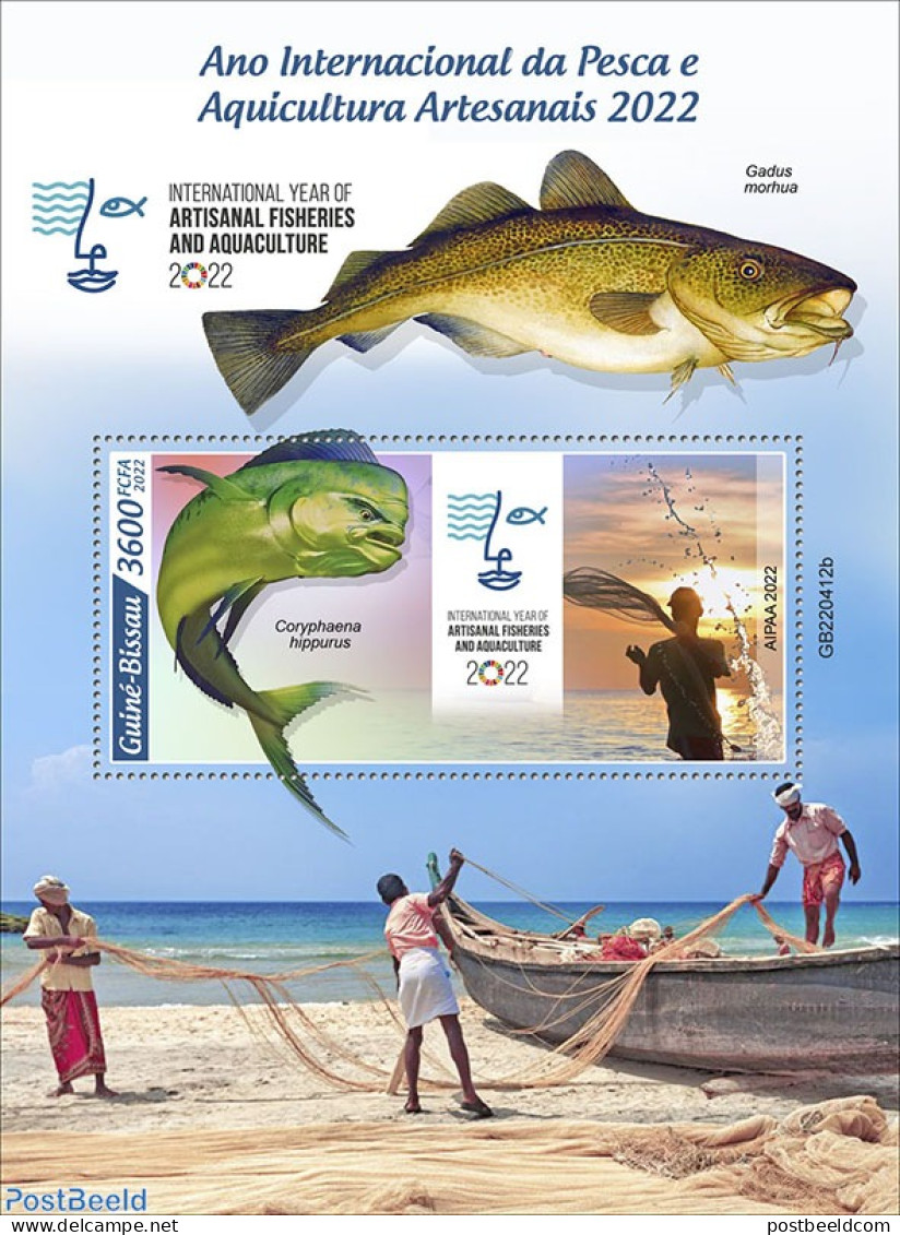 Guinea Bissau 2022 International Year Of Artisanal Fisheries And Aquaculture 2022, Mint NH, Nature - Fish - Fishing - Fische