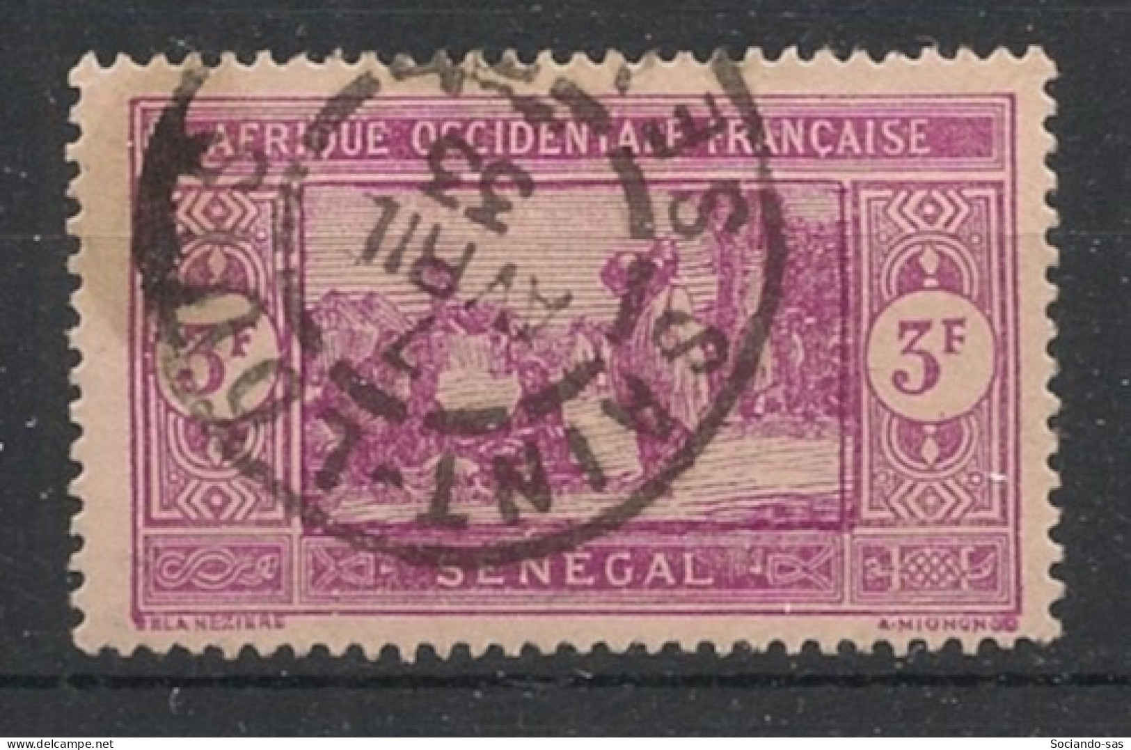 SENEGAL - 1927-33 - N°YT. 109 - Marché 3f Lilas-rose - Oblitéré / Used - Oblitérés
