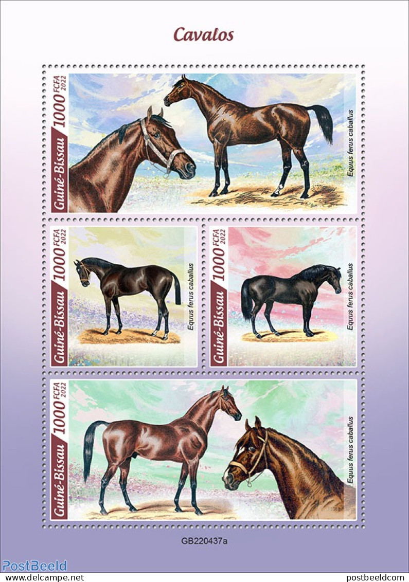 Guinea Bissau 2022 Horses, Mint NH, Nature - Horses - Guinea-Bissau