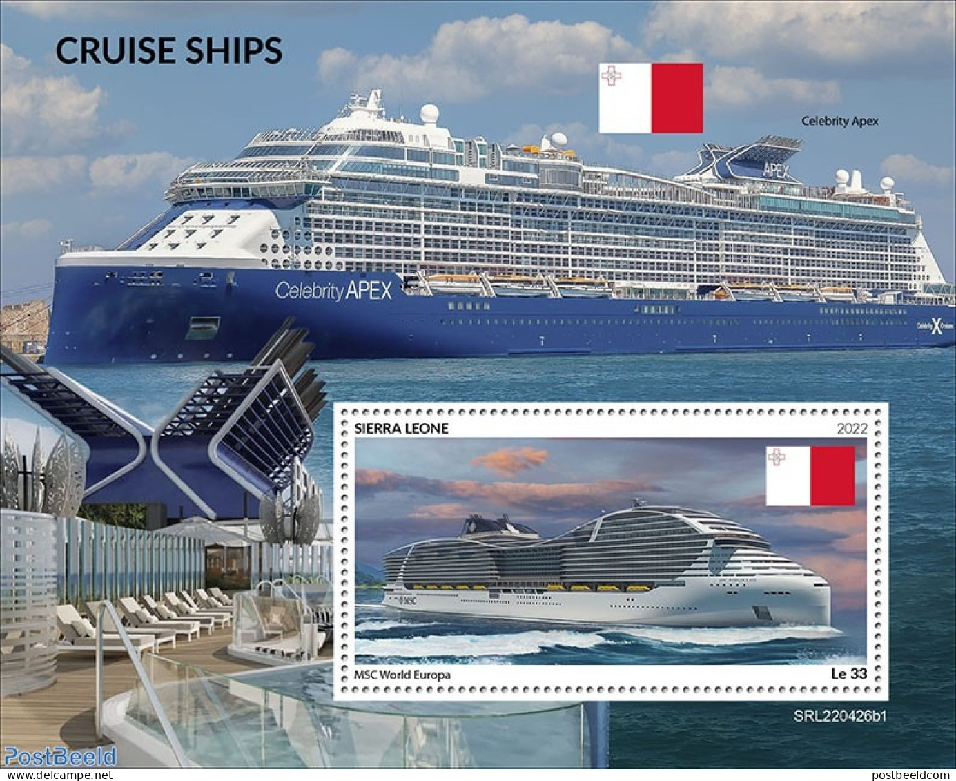 Sierra Leone 2022 Cruise Ships, Mint NH, Transport - Ships And Boats - Bateaux